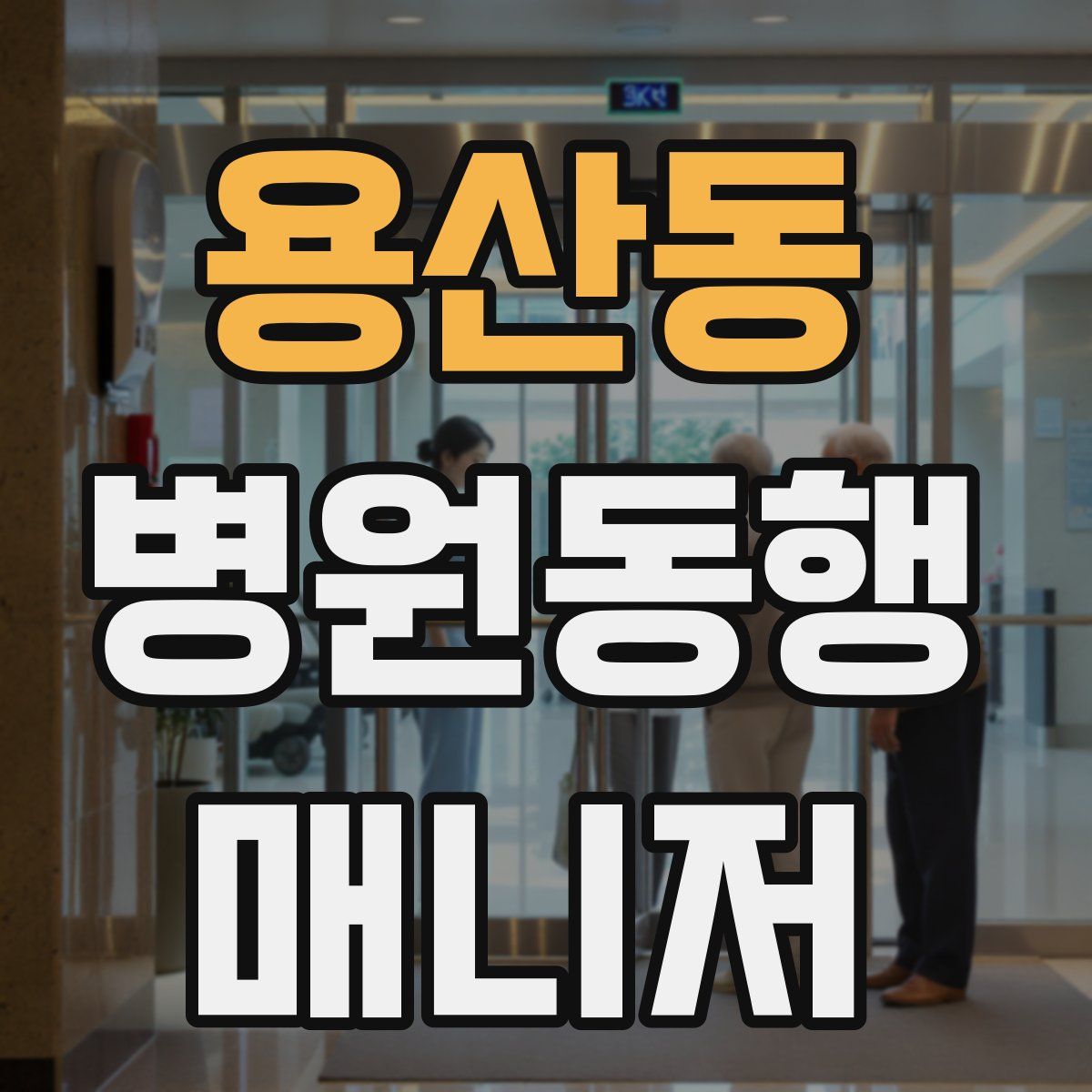 용산동 병원동행매니저 자격증