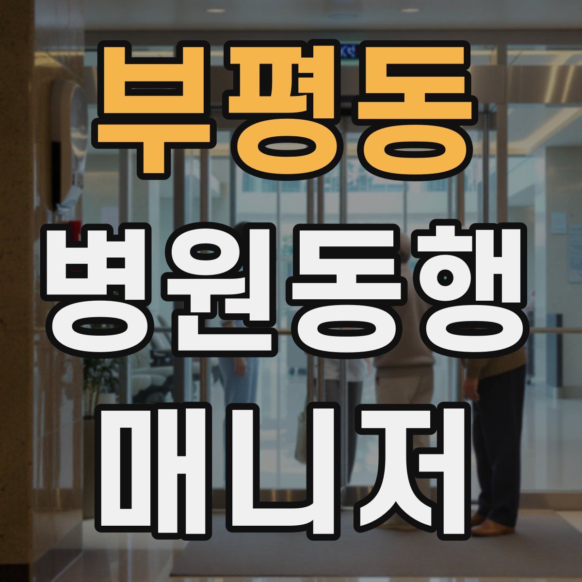 부평동 병원동행매니저 자격증