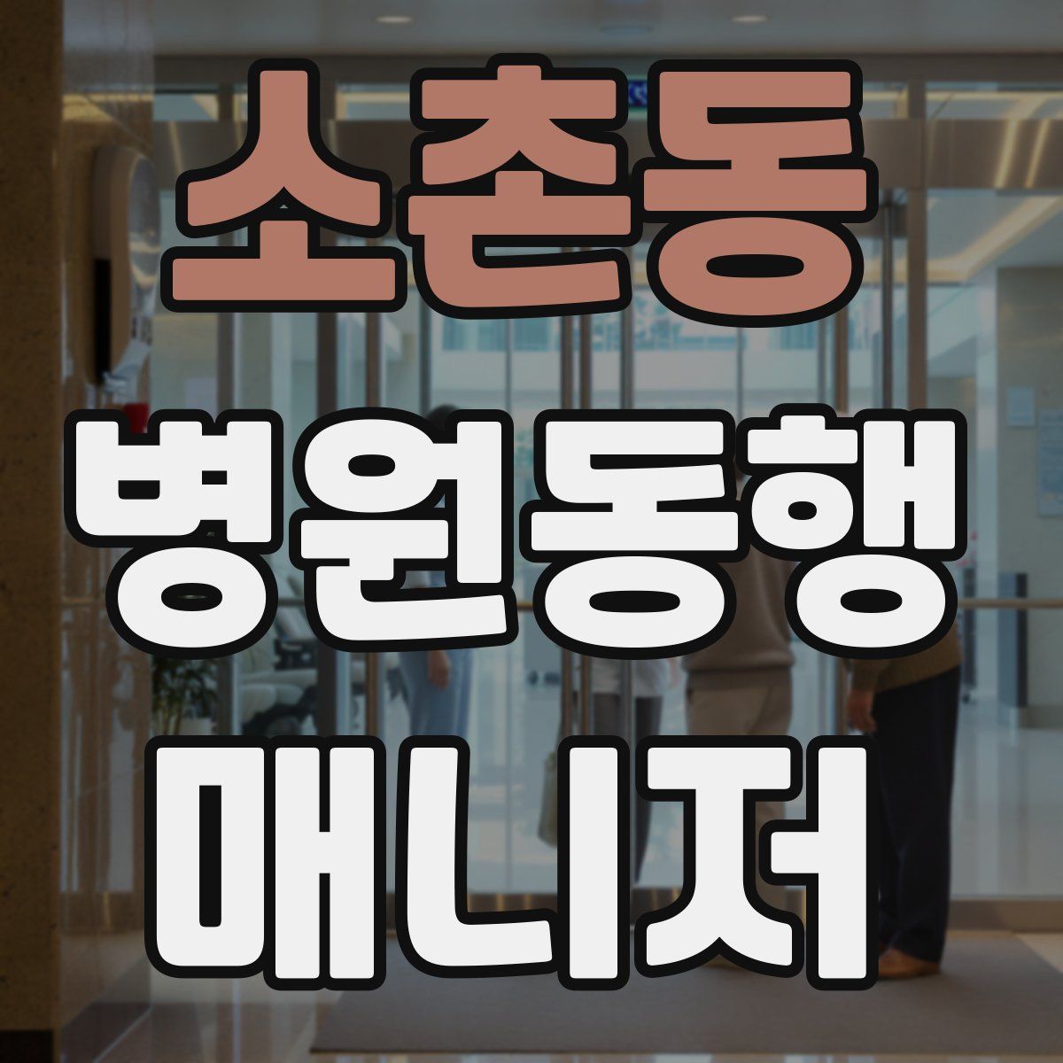 소촌동 병원동행매니저 자격증