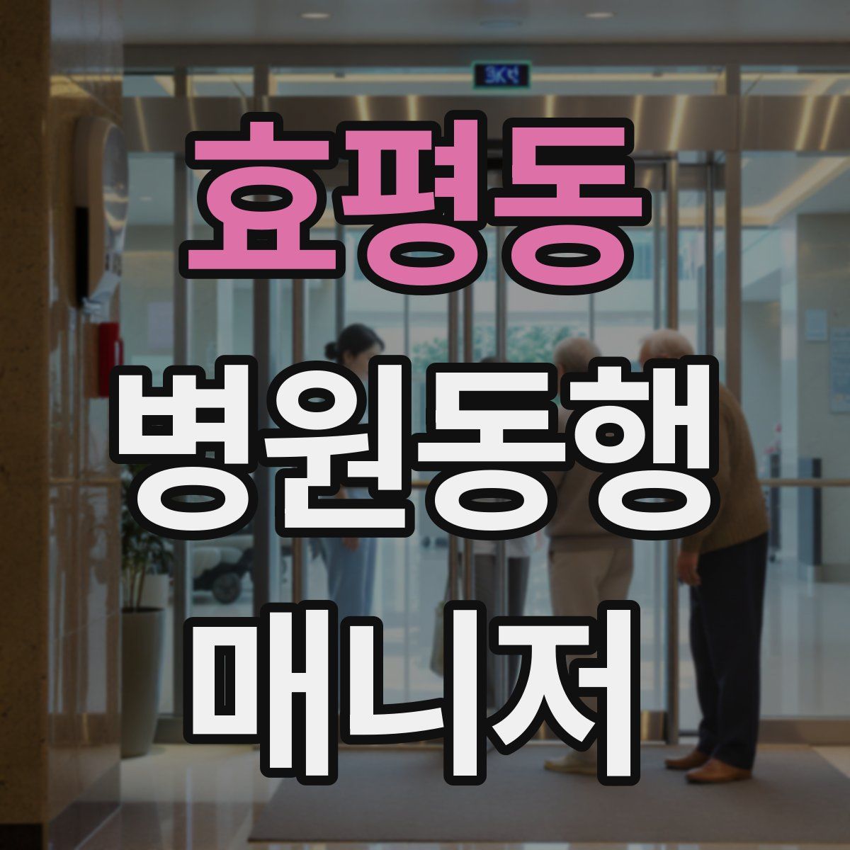 효평동 병원동행매니저 자격증