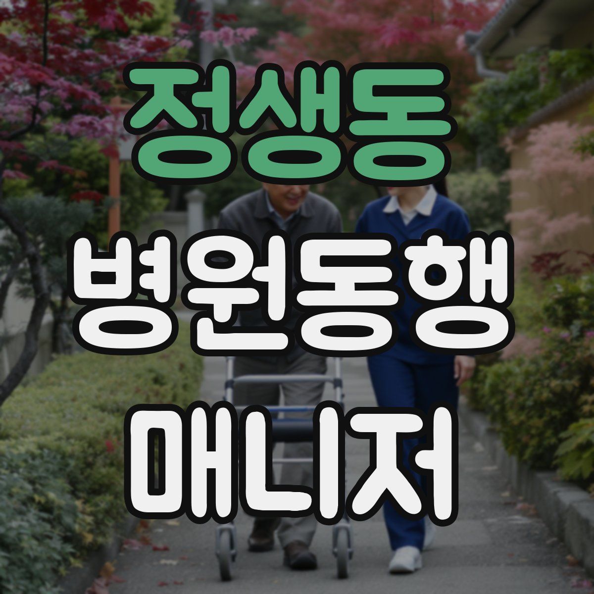 정생동 병원동행매니저 자격증