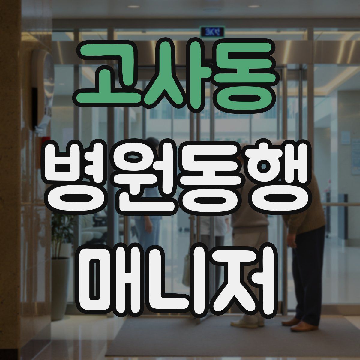 고사동 병원동행매니저 자격증