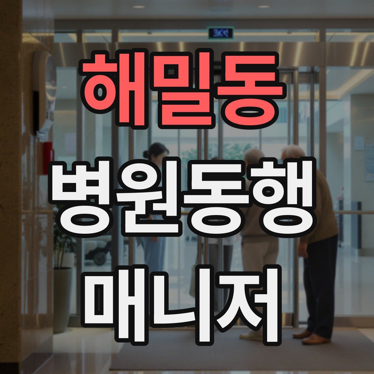 해밀동 병원동행매니저 자격증