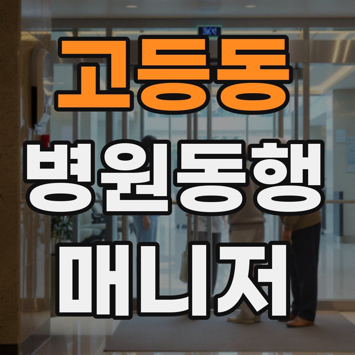 고등동 병원동행매니저 자격증