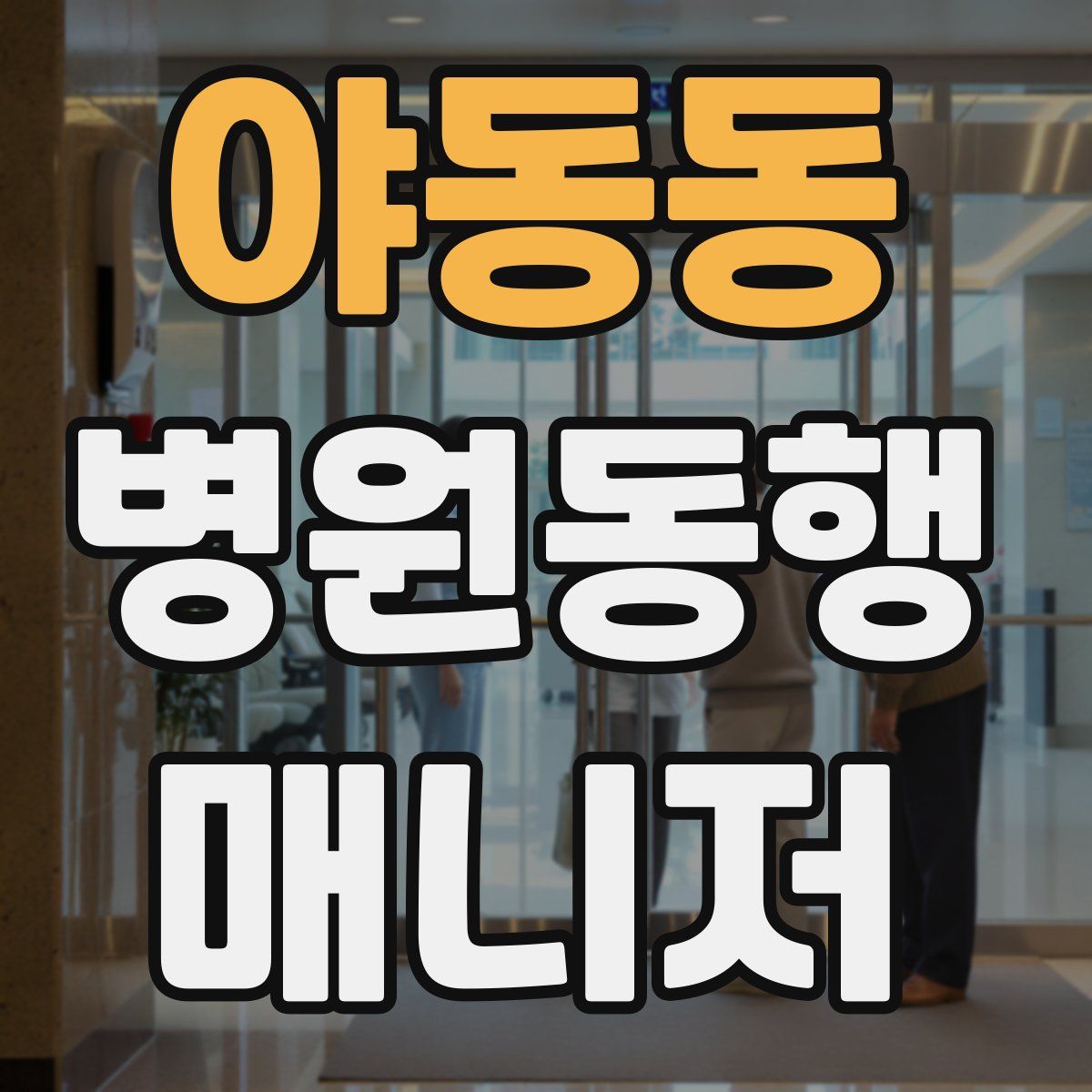 야동동 병원동행매니저 자격증