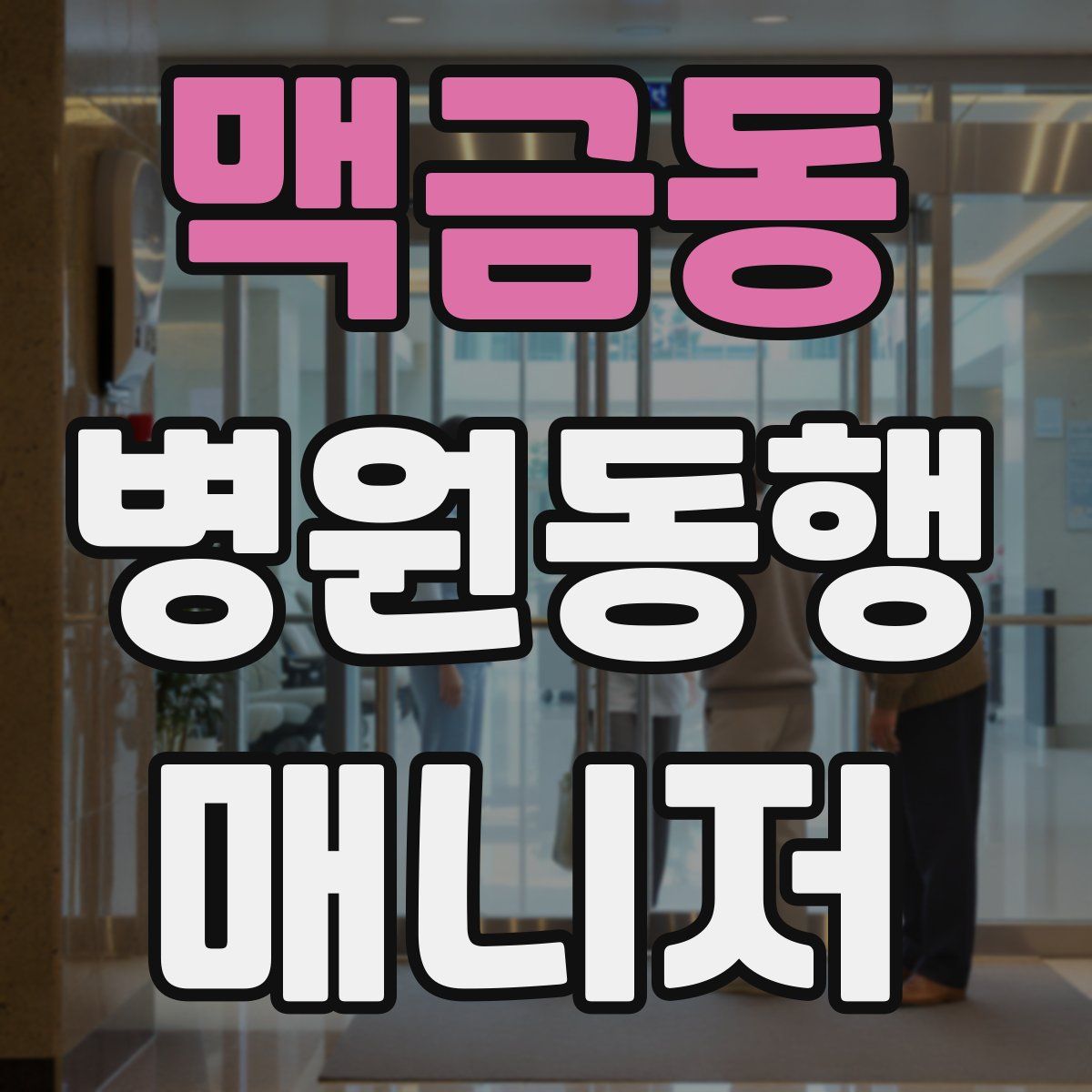 맥금동 병원동행매니저 자격증