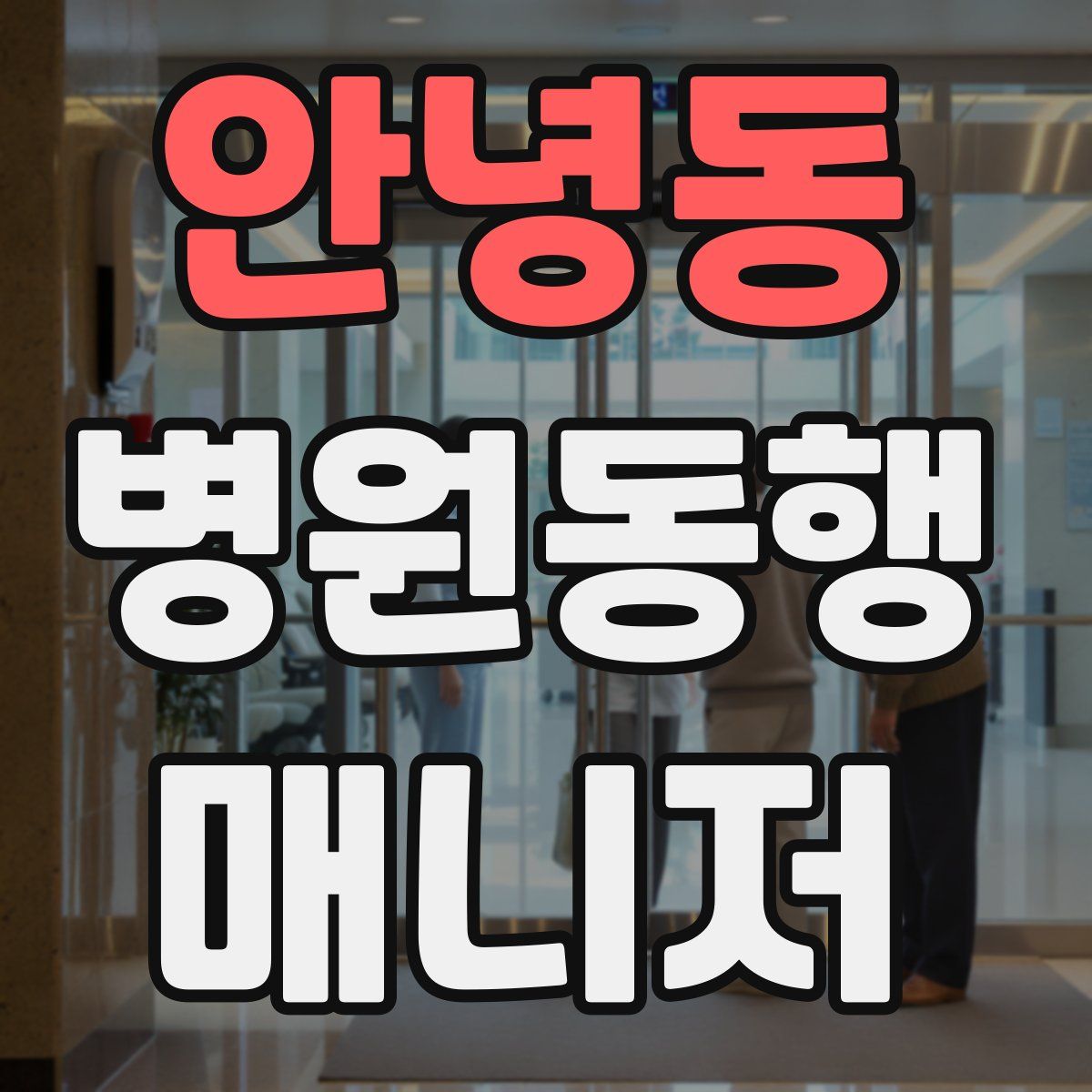 안녕동 병원동행매니저 자격증