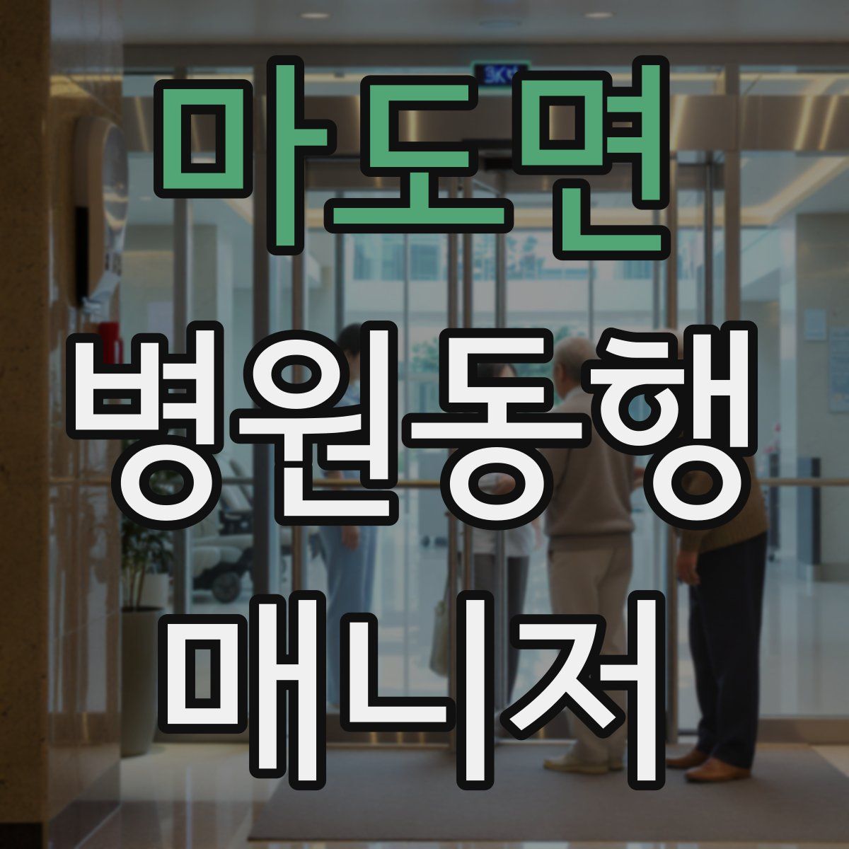 마도면 병원동행매니저 자격증