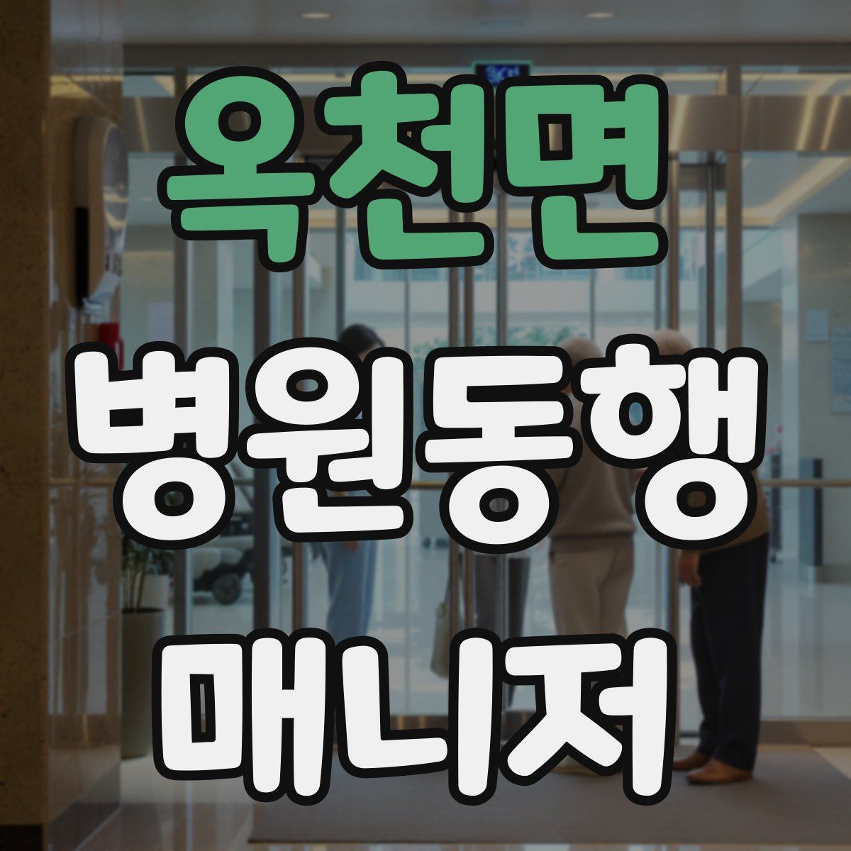 옥천면 병원동행매니저 자격증