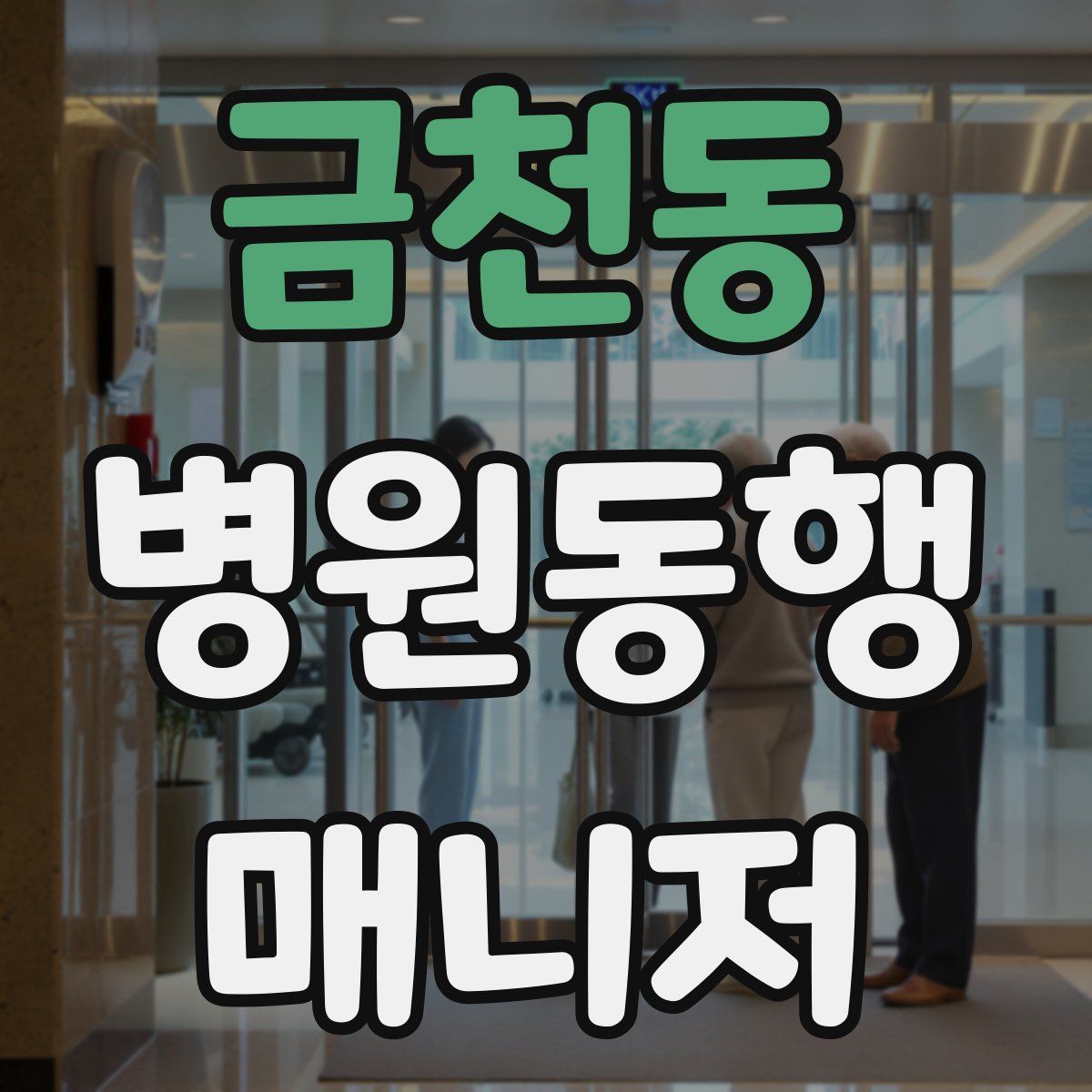 금천동 병원동행매니저 자격증