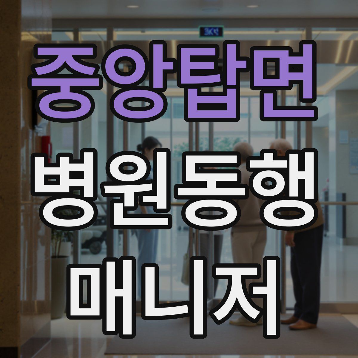 중앙탑면 병원동행매니저 자격증