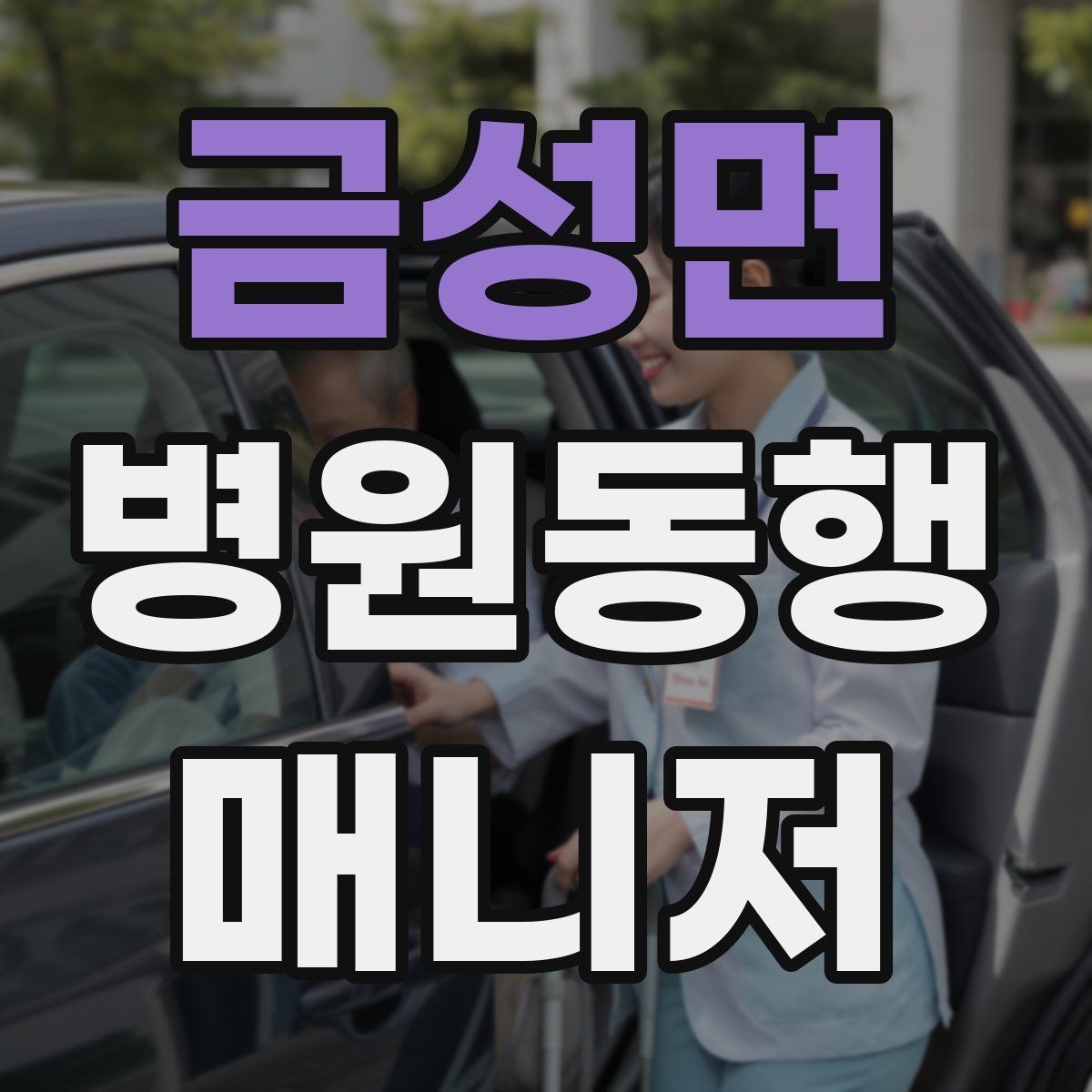 금성면 병원동행매니저 자격증 자차 동행이 포함될 때 주의사항