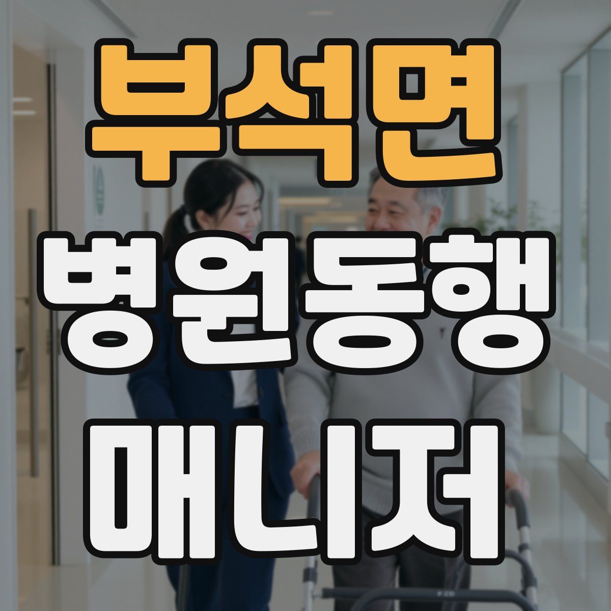 부석면 병원동행매니저 자격증