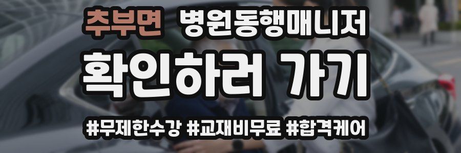 추부면 병원동행매니저 자격증