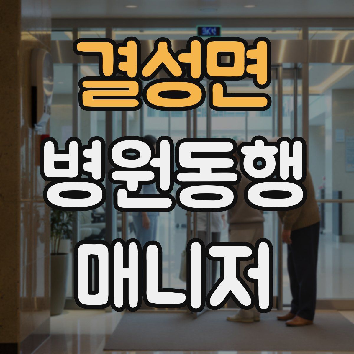 결성면 병원동행매니저 자격증