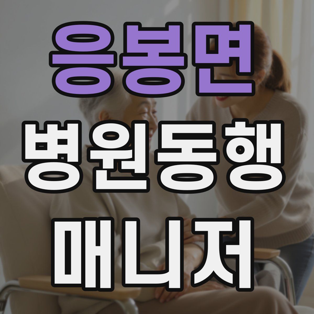 응봉면 병원동행매니저 자격증