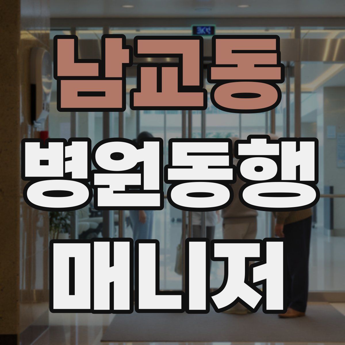 남교동 병원동행매니저 자격증