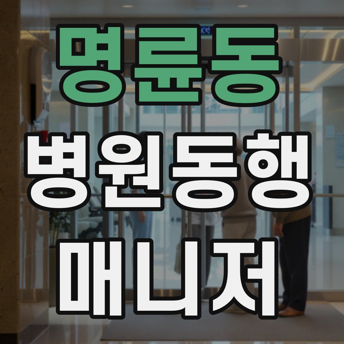 명륜동 병원동행매니저 자격증