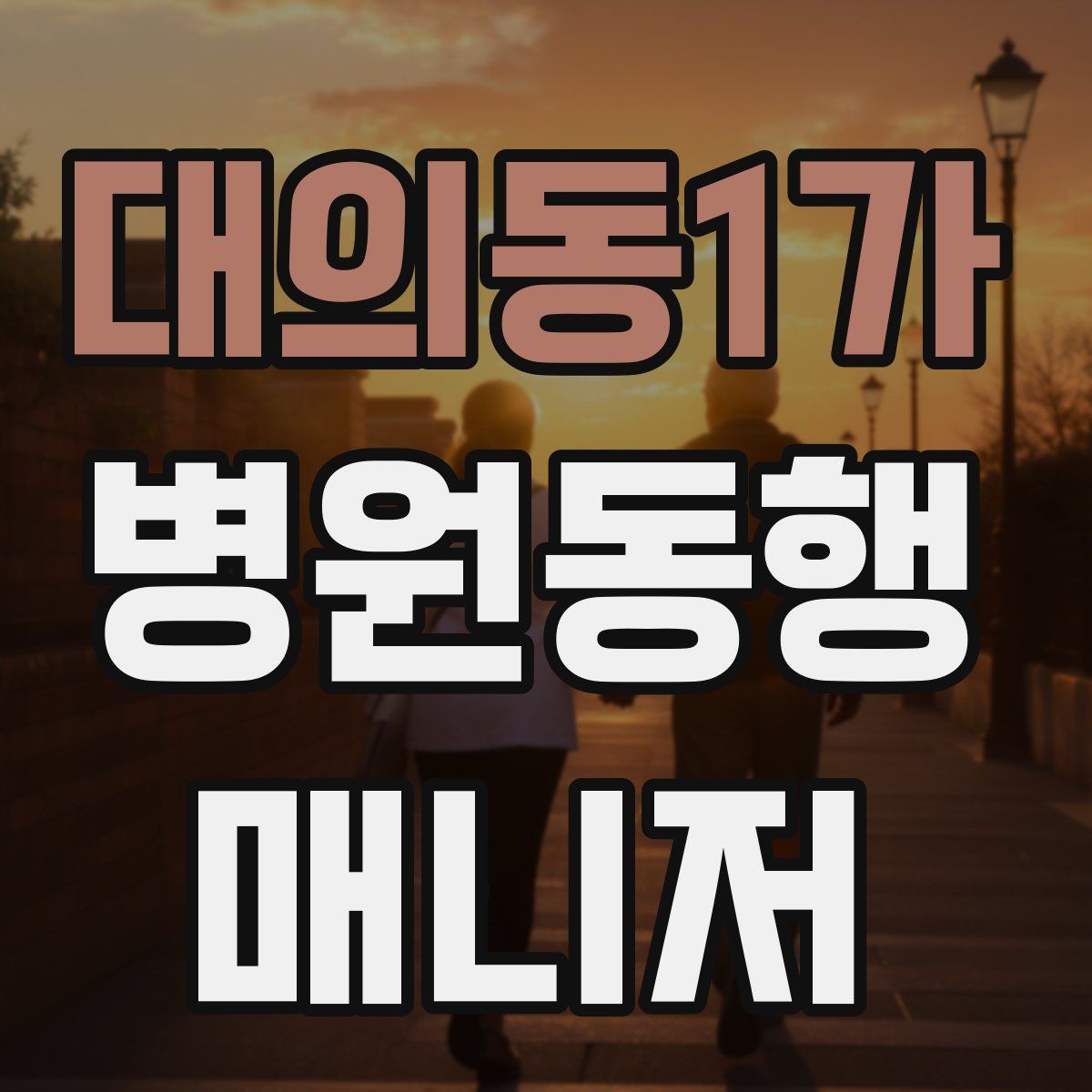 대의동1가 병원동행매니저 자격증