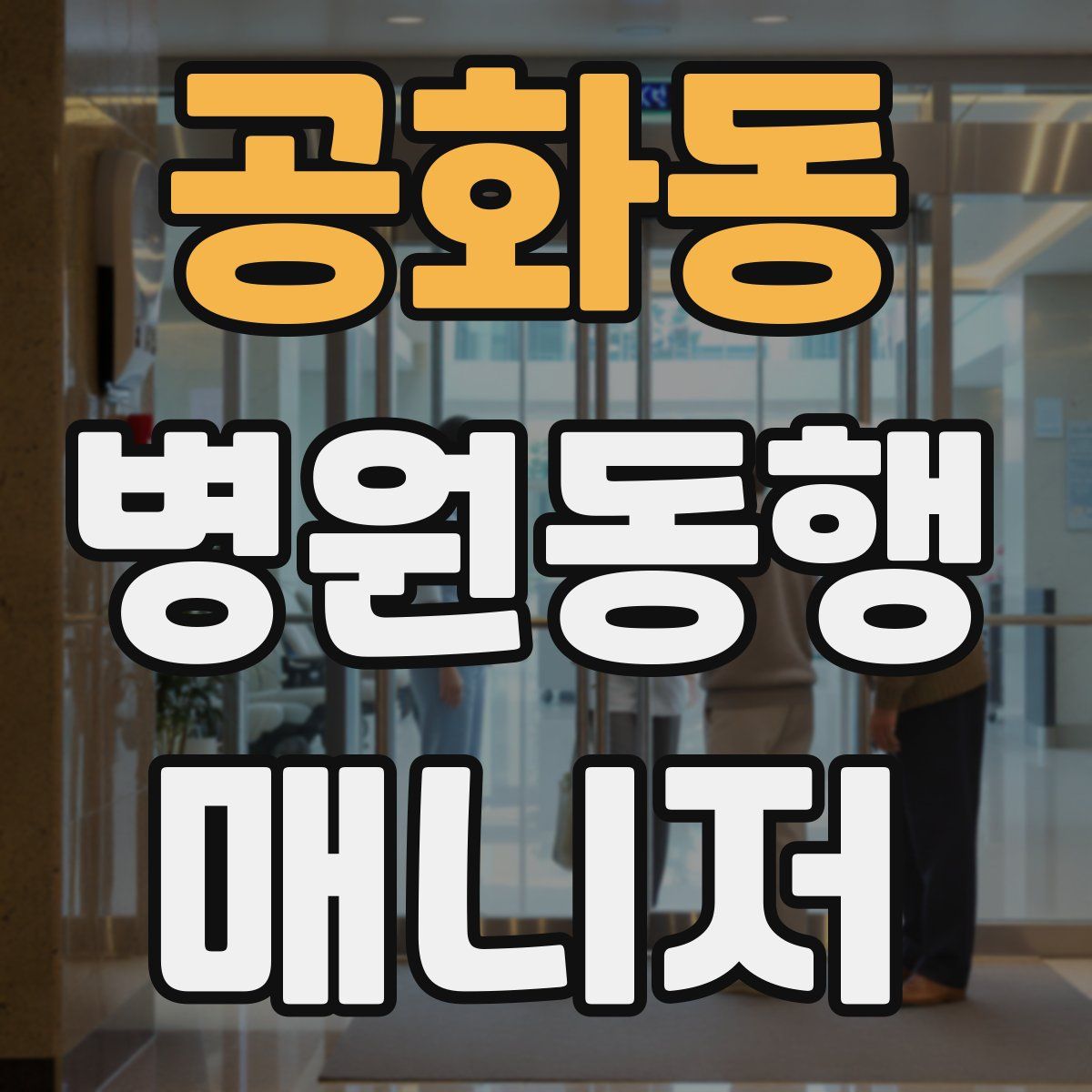 공화동 병원동행매니저 자격증