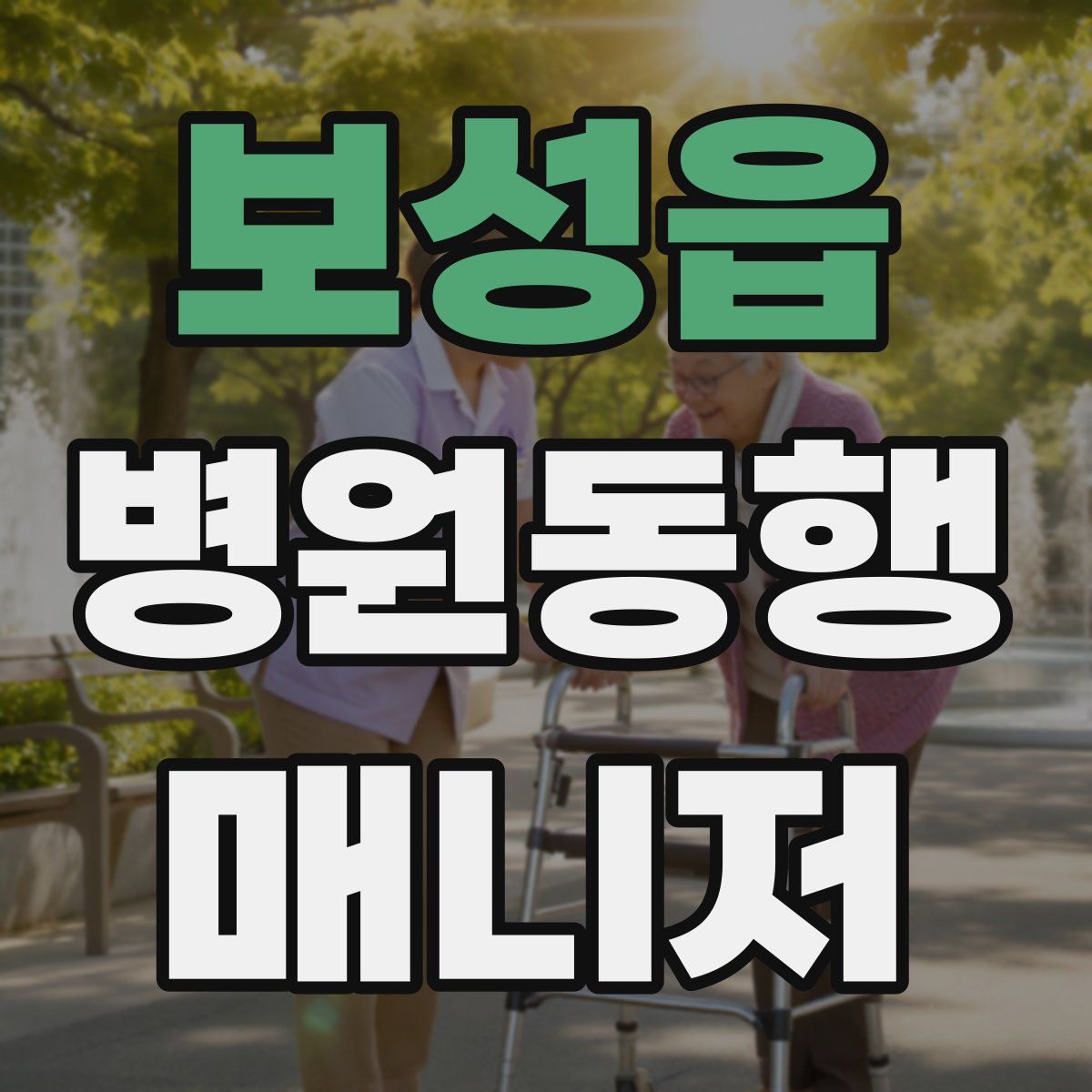 보성읍 병원동행매니저 자격증