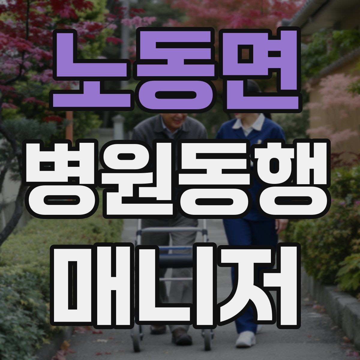 노동면 병원동행매니저 자격증 진료실 앞 대기에서 안전하게 앉히는 법