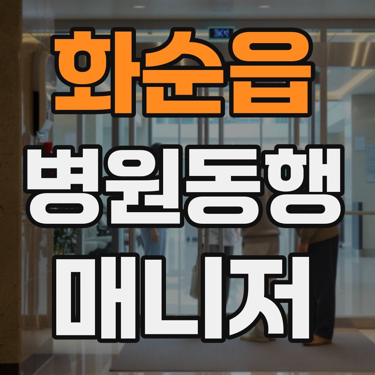 화순읍 병원동행매니저 자격증