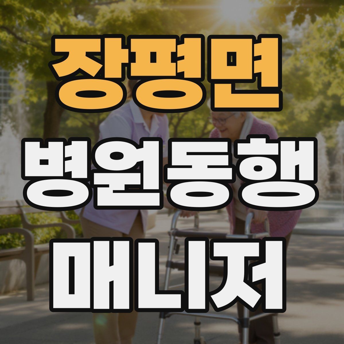 장평면 병원동행매니저 자격증 동행 전 안내 메시지를 간단히 쓰는 법
