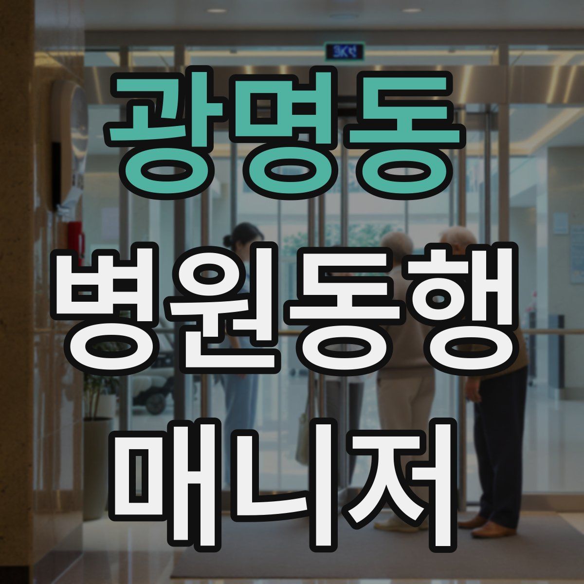 광명동 병원동행매니저 자격증