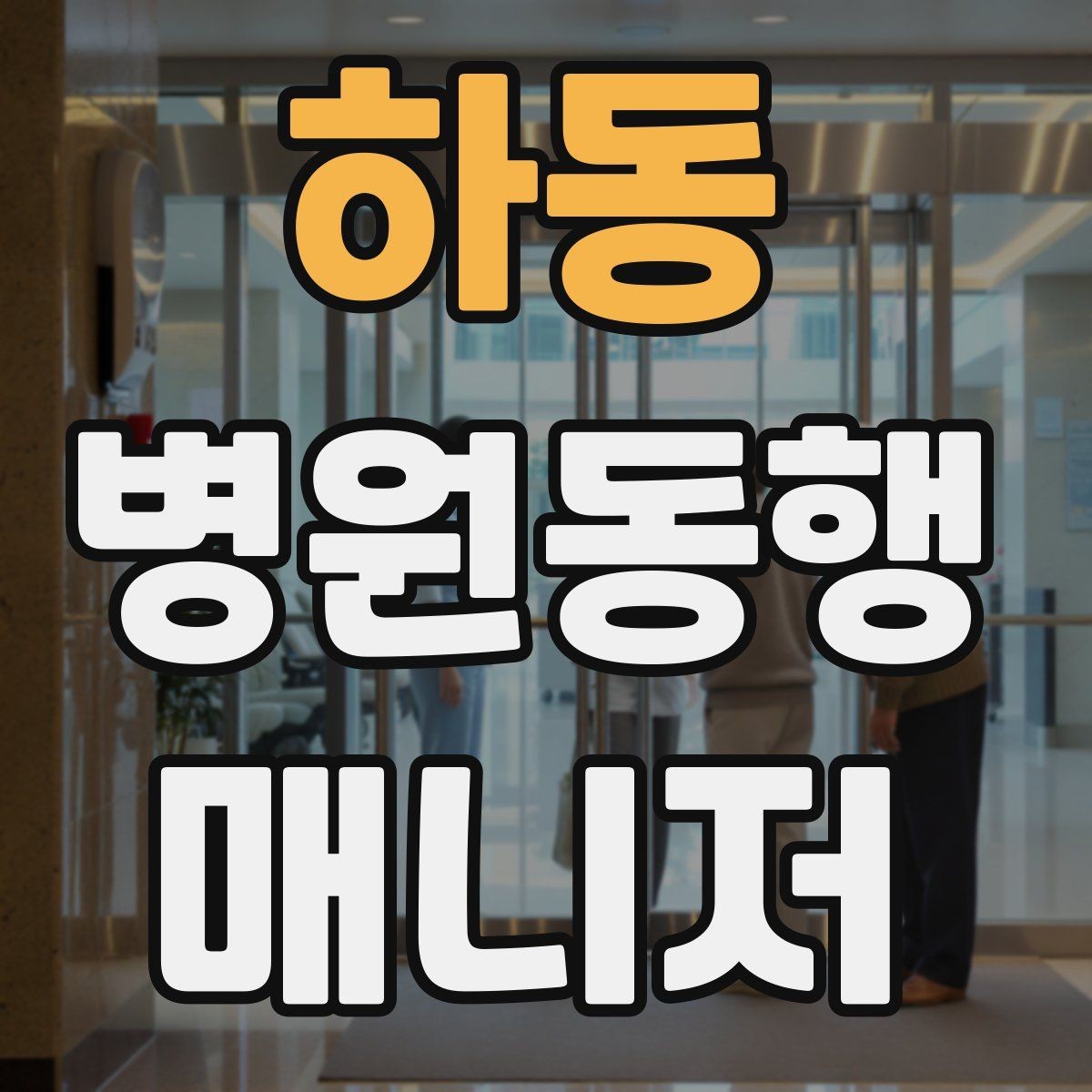 하동 병원동행매니저 자격증 서비스 범위와 한계를 정리해보기