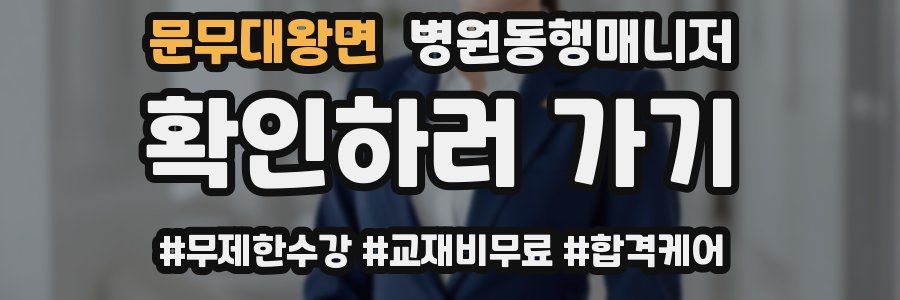 문무대왕면 병원동행매니저 자격증