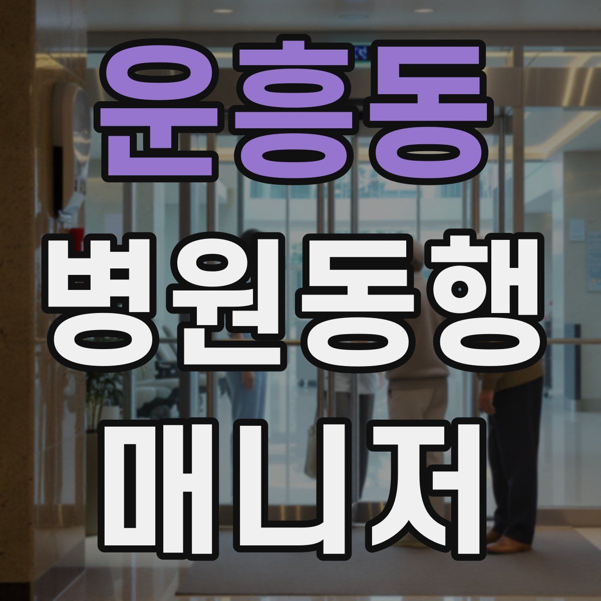 운흥동 병원동행매니저 자격증