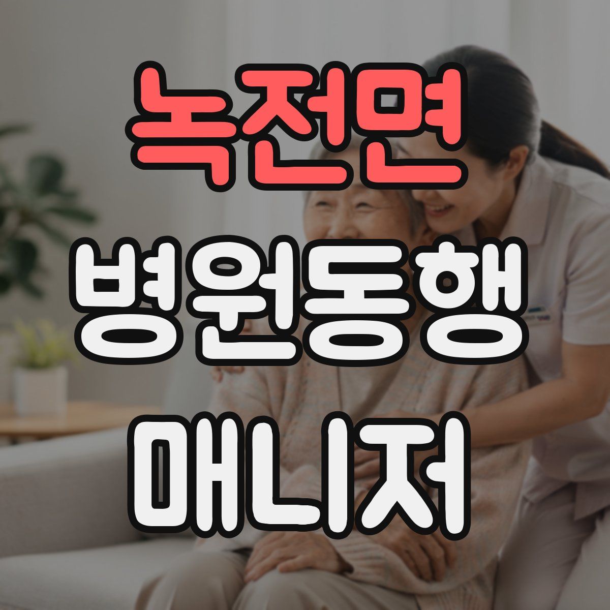 녹전면 병원동행매니저 자격증