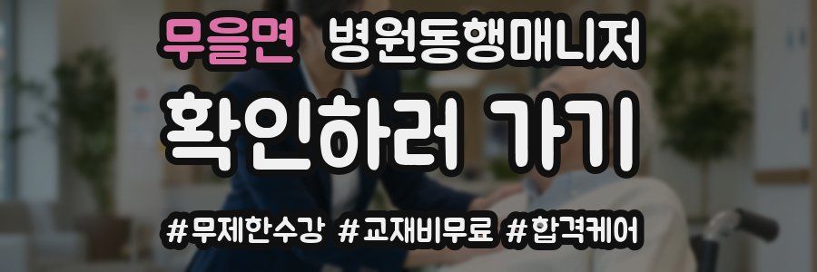 무을면 병원동행매니저 자격증
