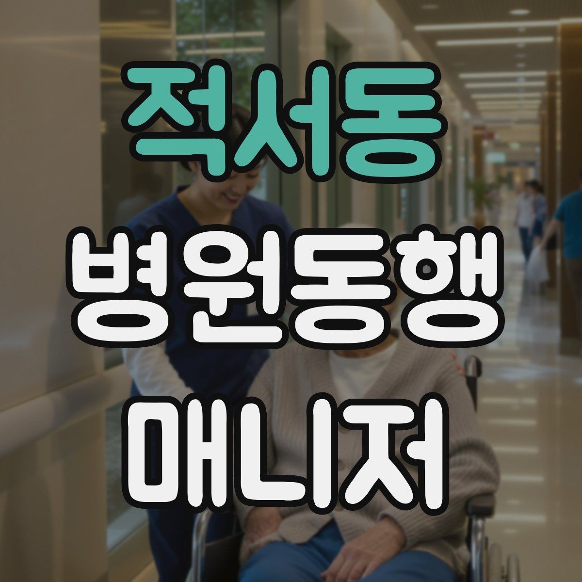 적서동 병원동행매니저 자격증 진료실 앞 대기에서 안전하게 앉히는 법