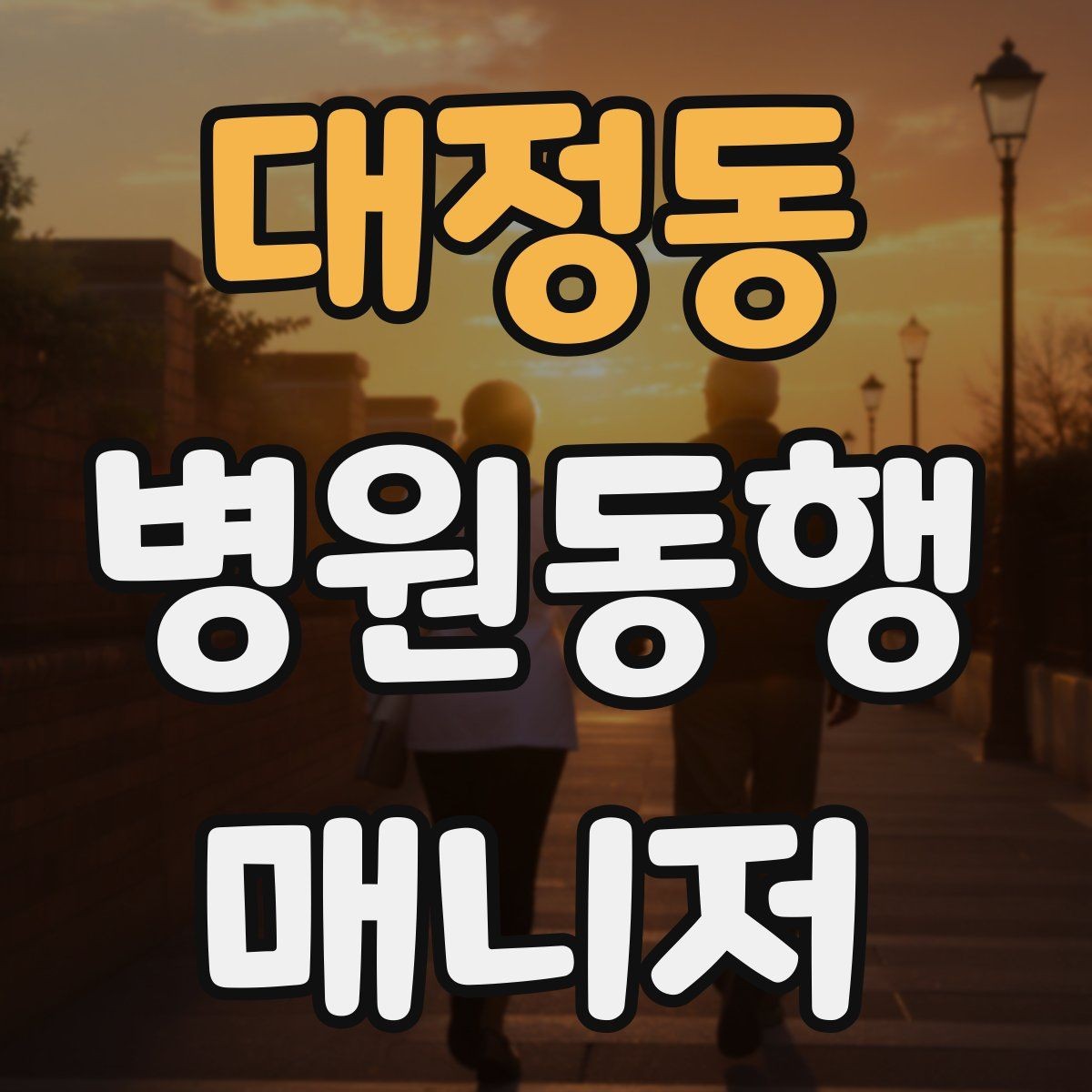 대정동 병원동행매니저 자격증 청각·시각 불편이 있을 때 동행 팁