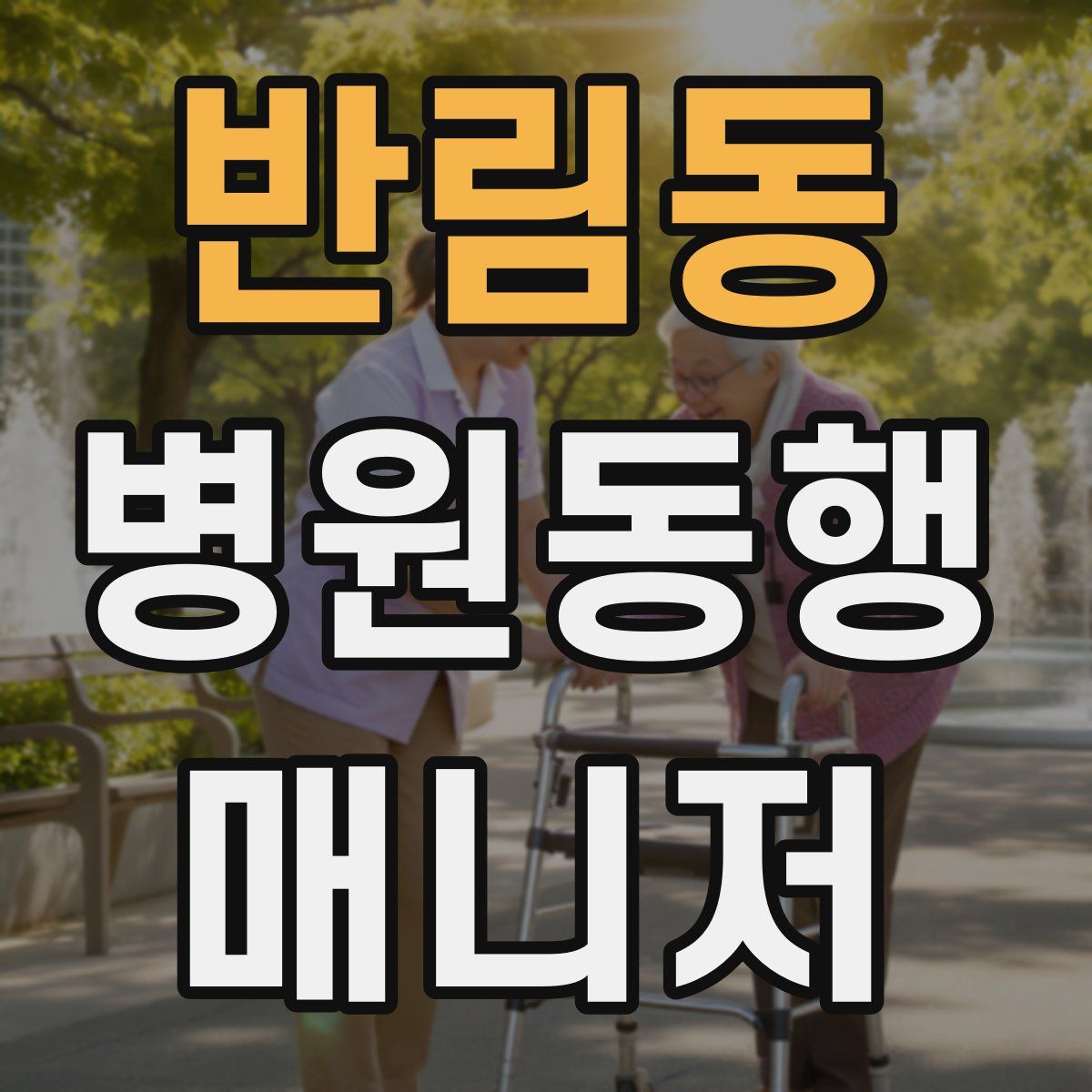 반림동 병원동행매니저 자격증