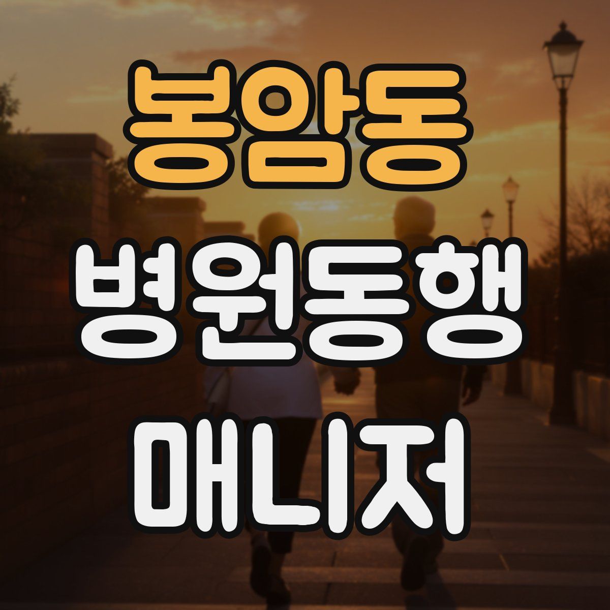 봉암동 병원동행매니저 자격증