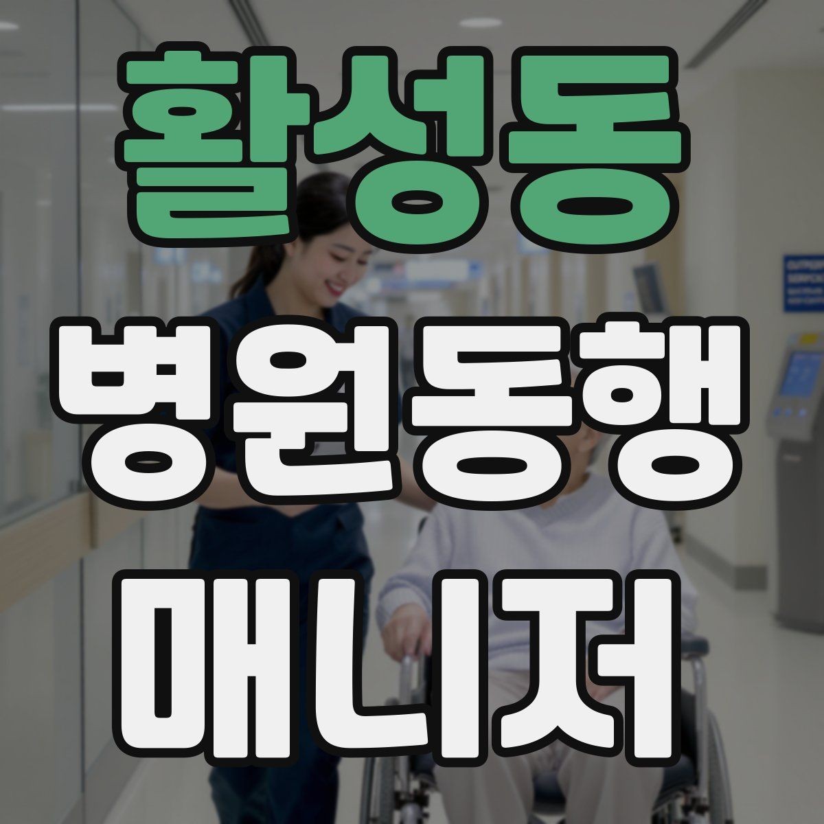 활성동 병원동행매니저 자격증 보호자에게 전달할 내용 정리 체크