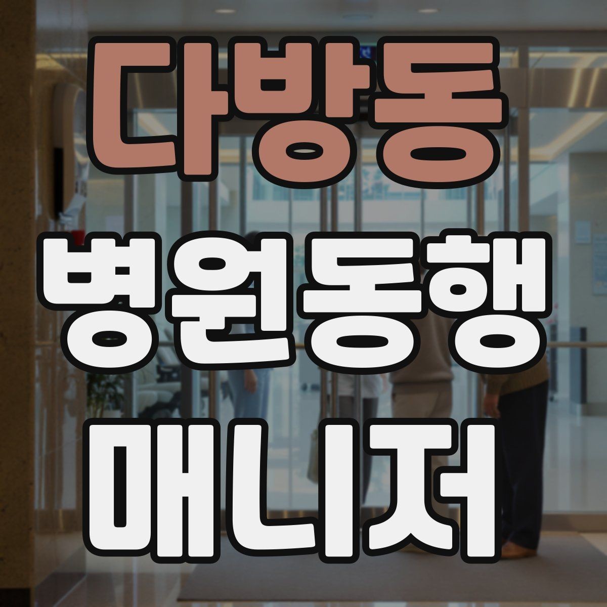 다방동 병원동행매니저 자격증 병원 앱·문자 안내를 활용하는 법