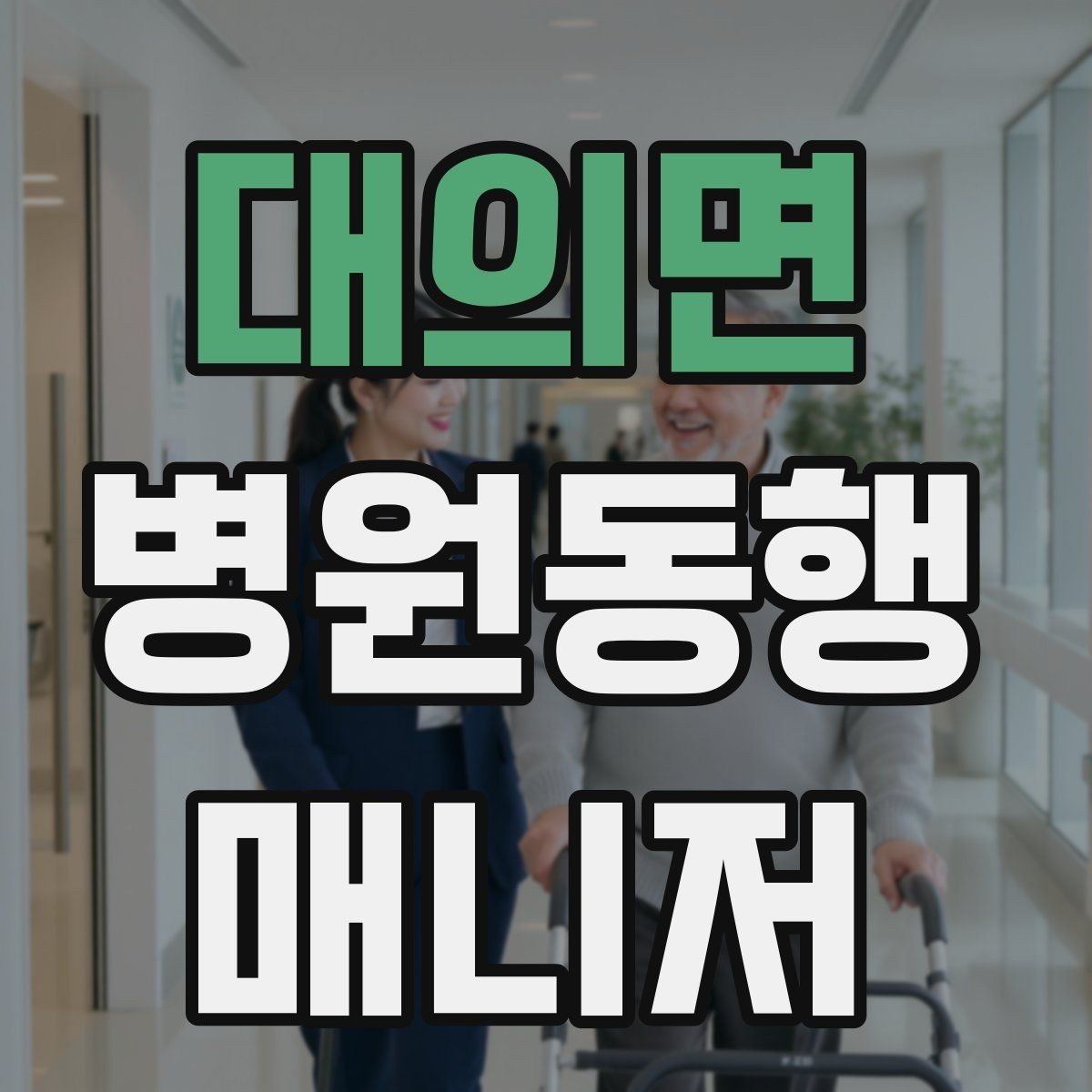 대의면 병원동행매니저 자격증 병원동행을 전문적으로 시작하는 방법