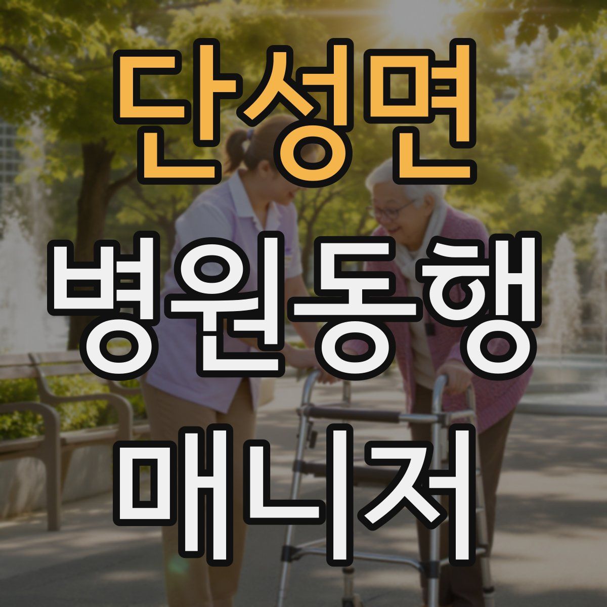 단성면 병원동행매니저 자격증