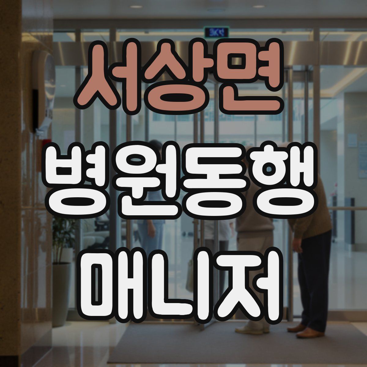 서상면 병원동행매니저 자격증