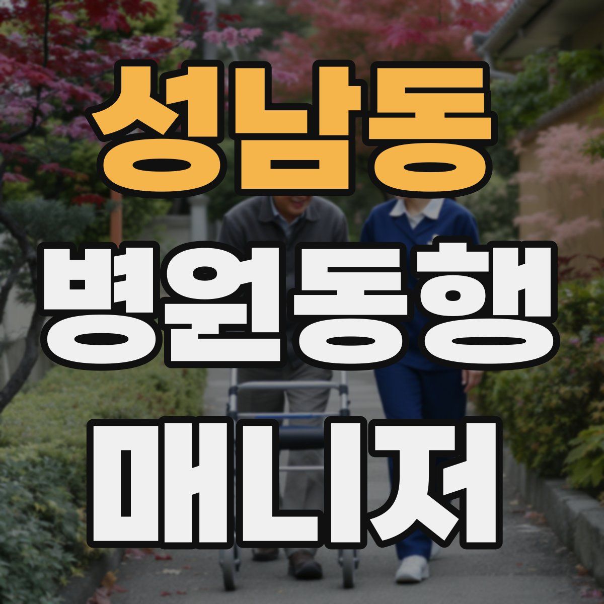 성남동 병원동행매니저 자격증