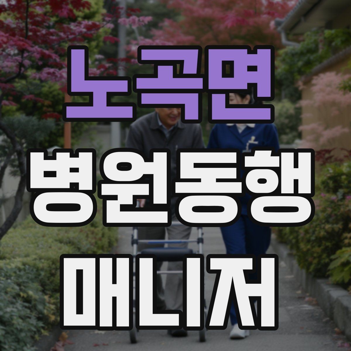 노곡면 병원동행매니저 자격증 진료실 앞 대기에서 안전하게 앉히는 법