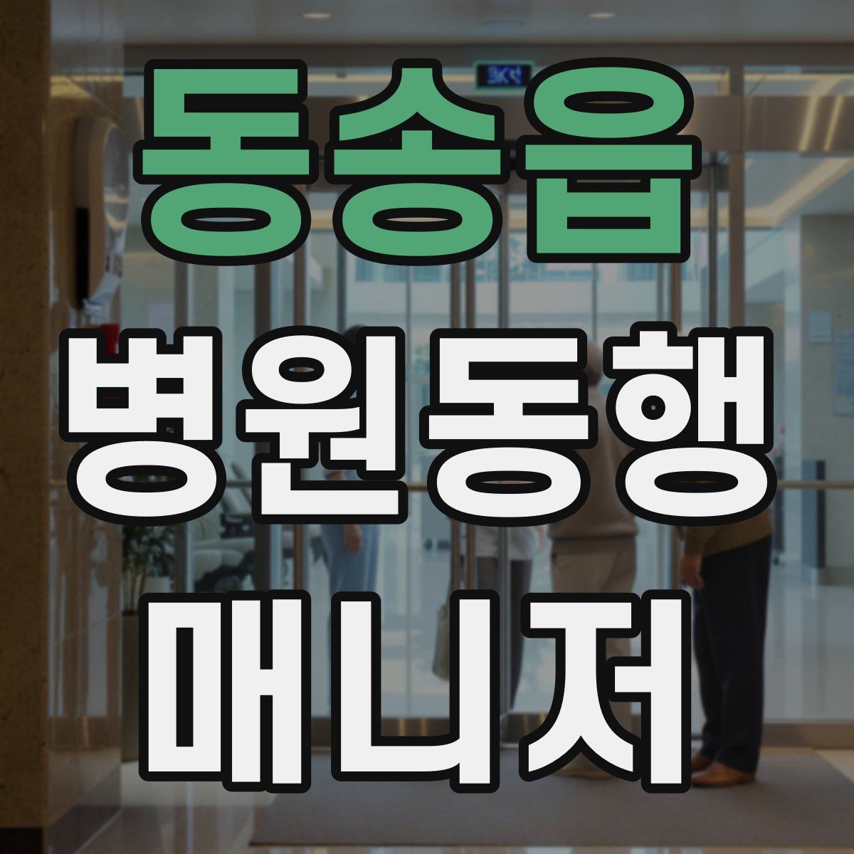 동송읍 병원동행매니저 자격증