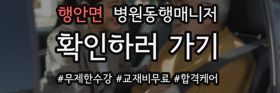 행안면 병원동행매니저 자격증