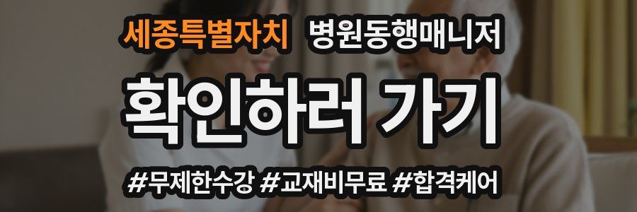 세종특별자치 병원동행매니저 자격증