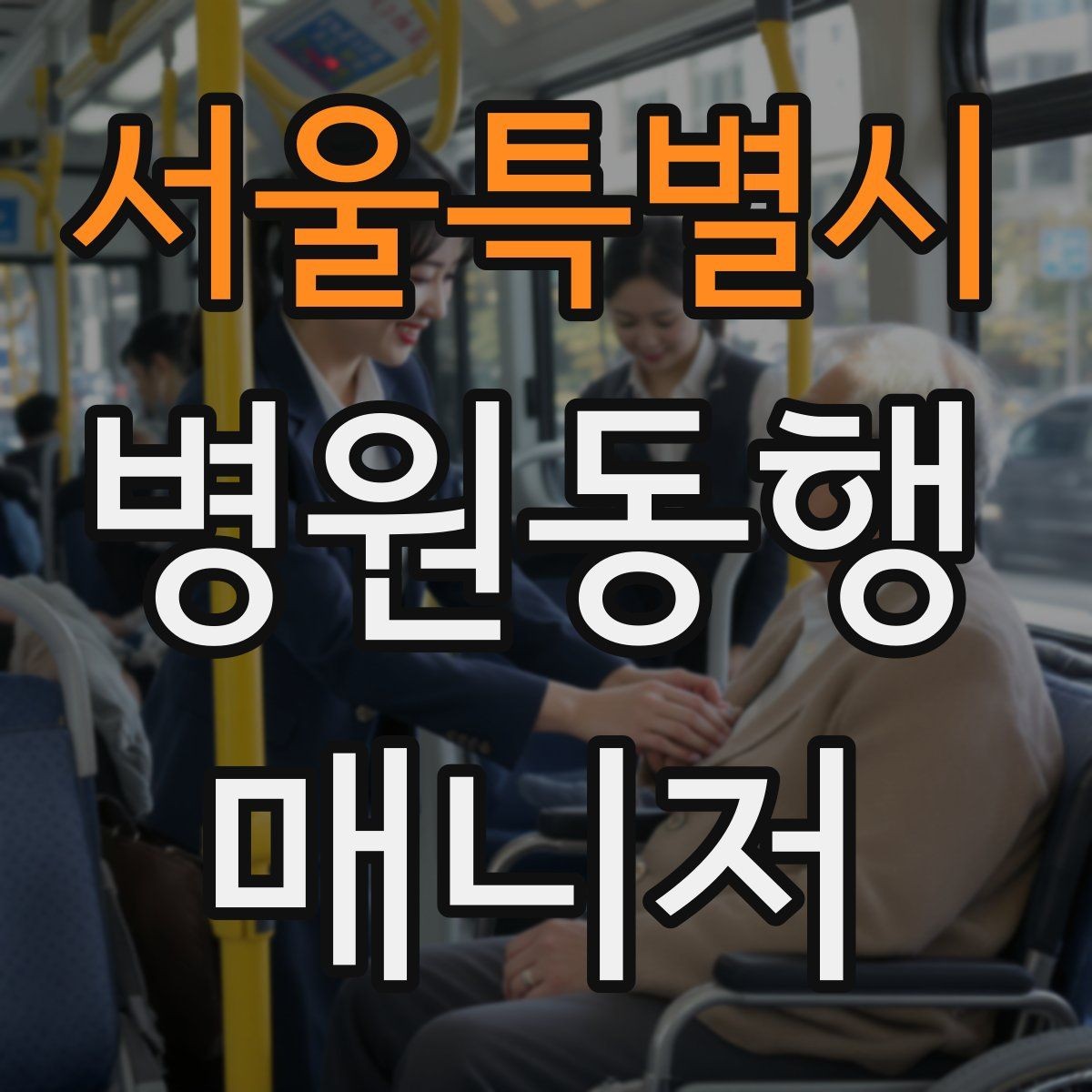 서울특별시 병원동행매니저 자격증 물·휴대용 방석 등 준비물이 도움 되는 이유