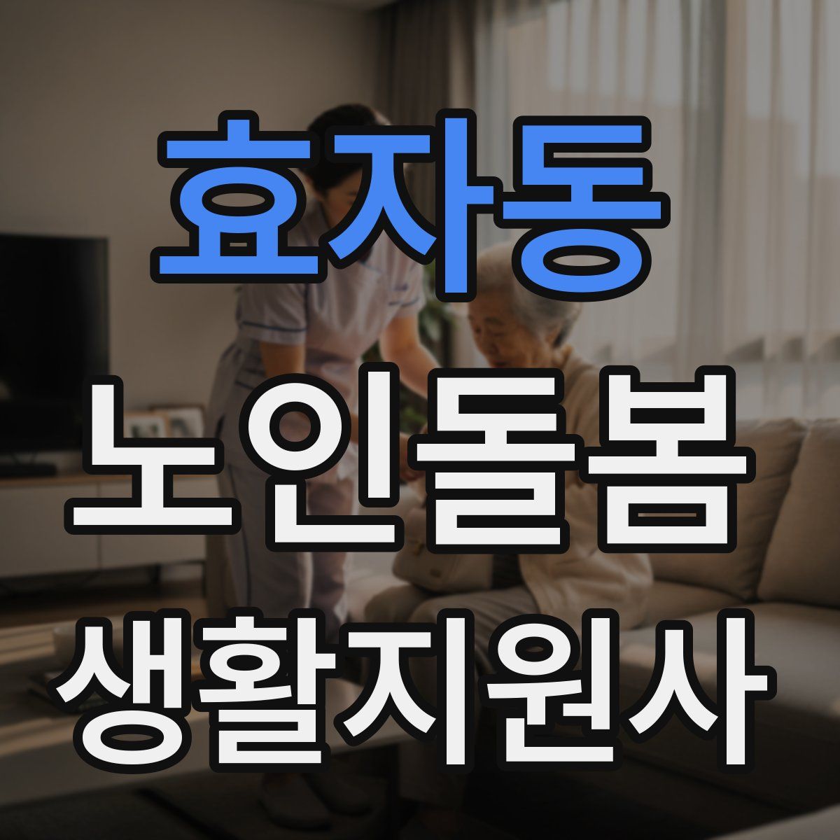 효자동 노인돌봄생활지원사 자격증